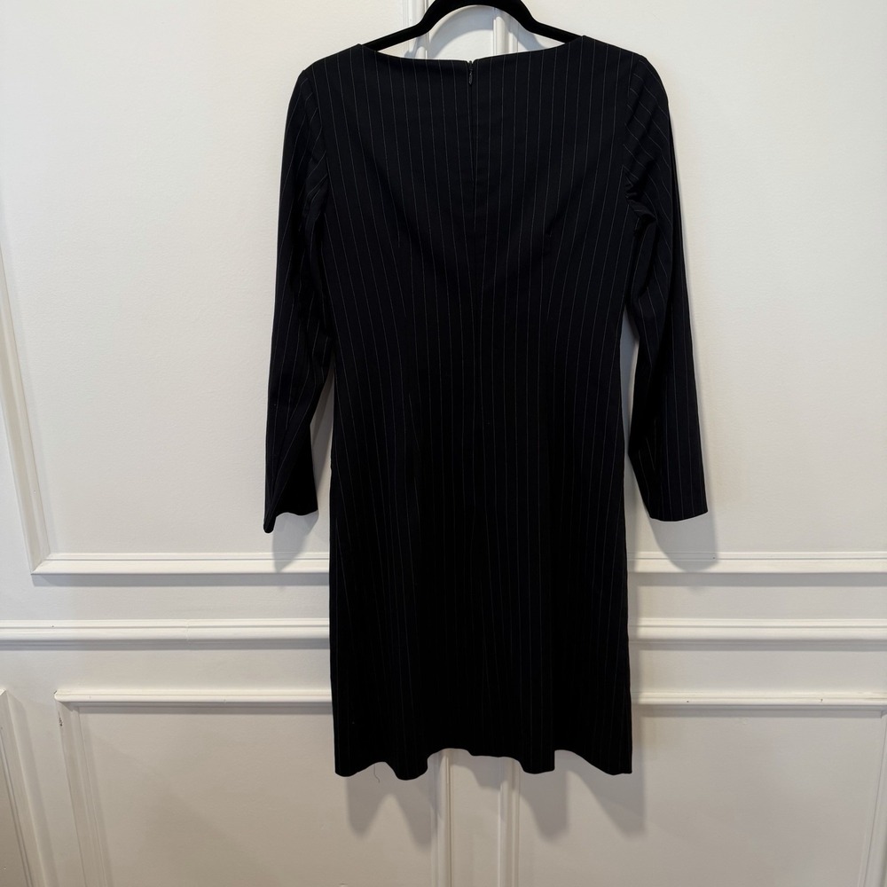 The Perfect Dress Navy‎ Pinstripe Shift Dress Size 4 - Picture 2 of 4